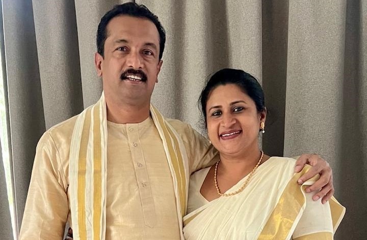 Rtn Btijesh Andrews & Namitha Brijesh , R C Kottayam East - the first Major Donor couple of RID 3211 for the 2026-27 Rotary year .